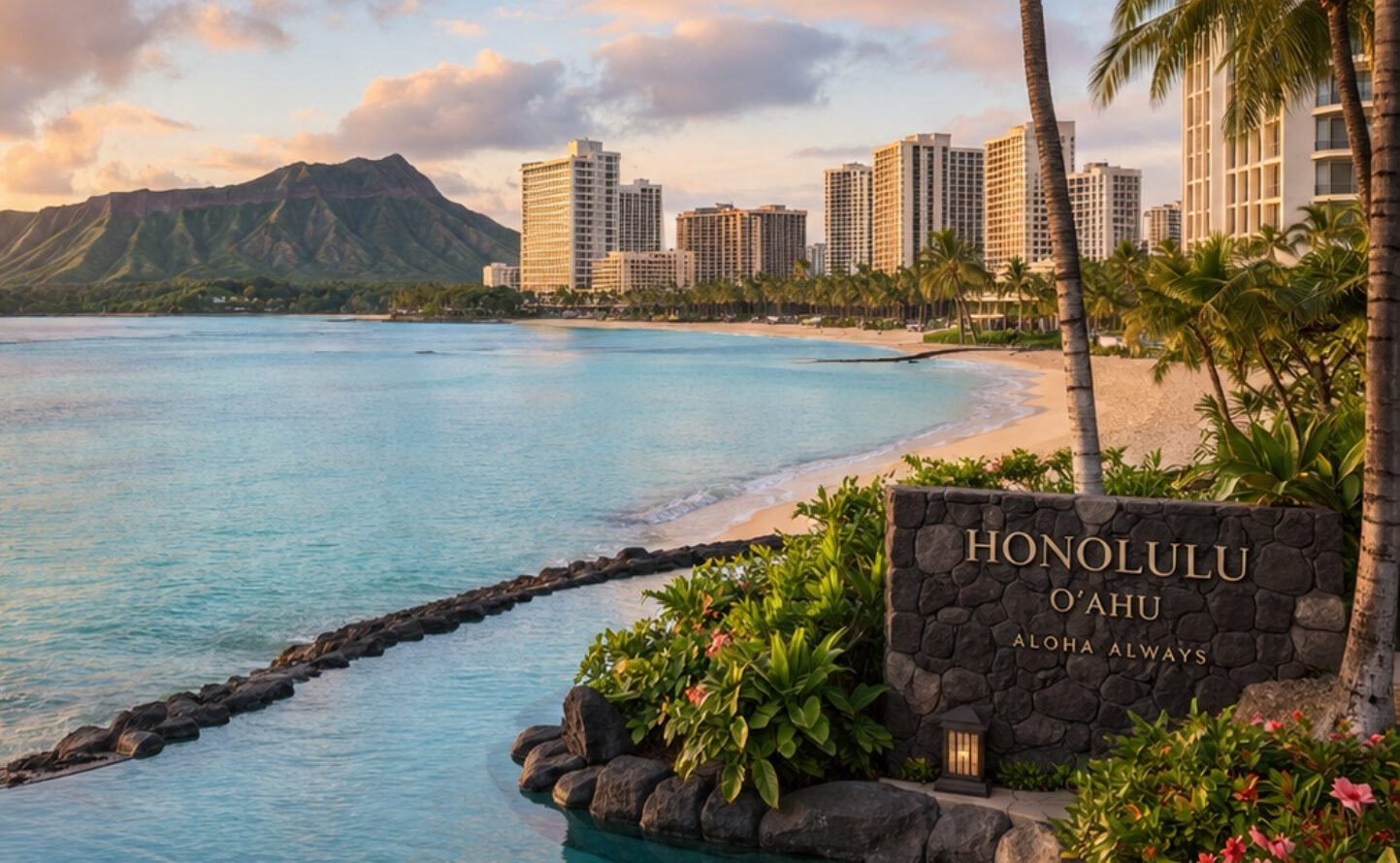 Honolulu on the island of Oahu, Hawaii